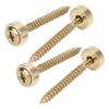 4 Sets Guitar Neck Joint Bushing Set Metal Ferrule Bolt with Screw Accessory for Electric BassGold