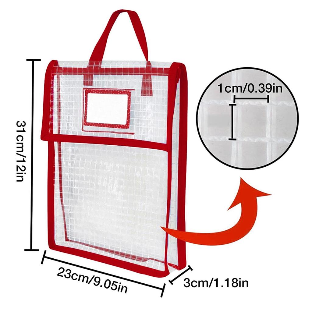 Mesh Clear A4 with Velcro Tote Carrying Document File Document Waterproof Document Document for Elementary School Office Supplies Pouch, Holder, Size,