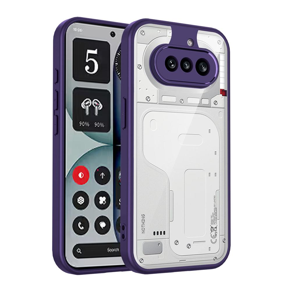 KEYSION Custodia Trasparente per Nothing Phone 4A 4A Pro Silicone+PC Trasparente Semplice Antiurto Cover per Nothing 4A Pro