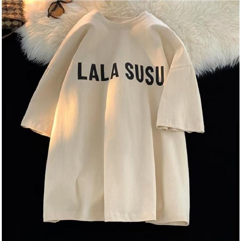 Pánská trička Letter Graphic Print Trička módní značky pro muže oversize trička Muži Oblečení Neformální Tričko Muž Letní Korejský Retro