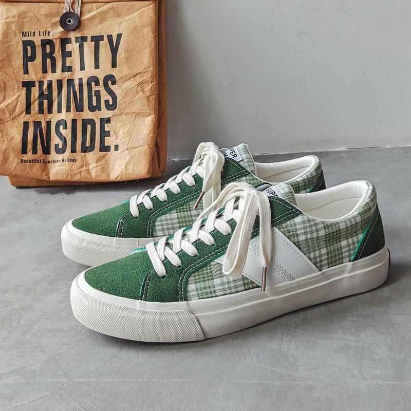 Autumn new breathable canvas shoes men's versatile sports skateboard shoes men's trend couple casual shoes