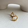 TO.STONE Pieces of Flow Wave S Earrings 18k Goldplate