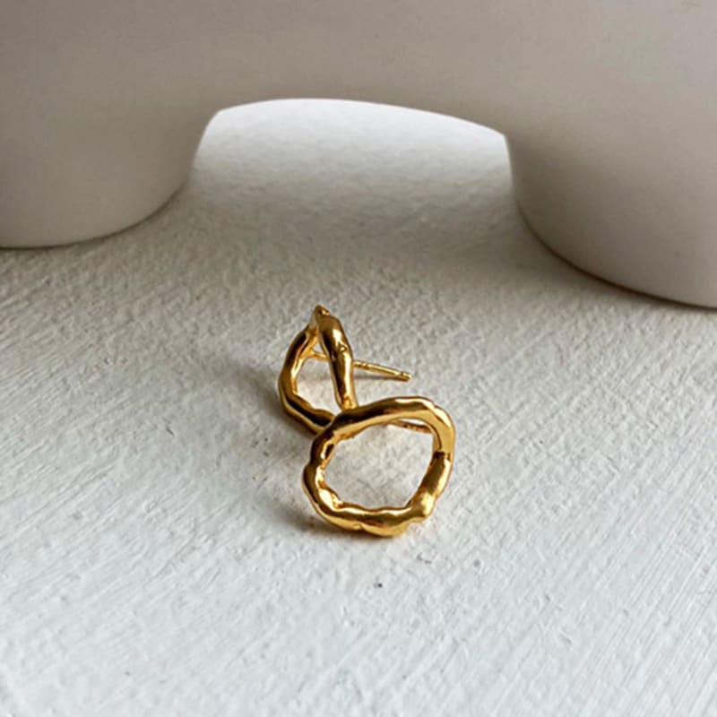 TO.STONE Pieces of Flow Wave S Earrings 18k Goldplate
