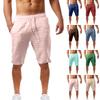 Pantalones Cortos Deportivos de Cinco Puntos de Algodón y Lino Transpirables de Corte Holgado para Hombre Verano 2026