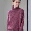 Women's Thickened Cashmere Sweater - Loose, Warm High Neck Knitwear for Autumn/Winter