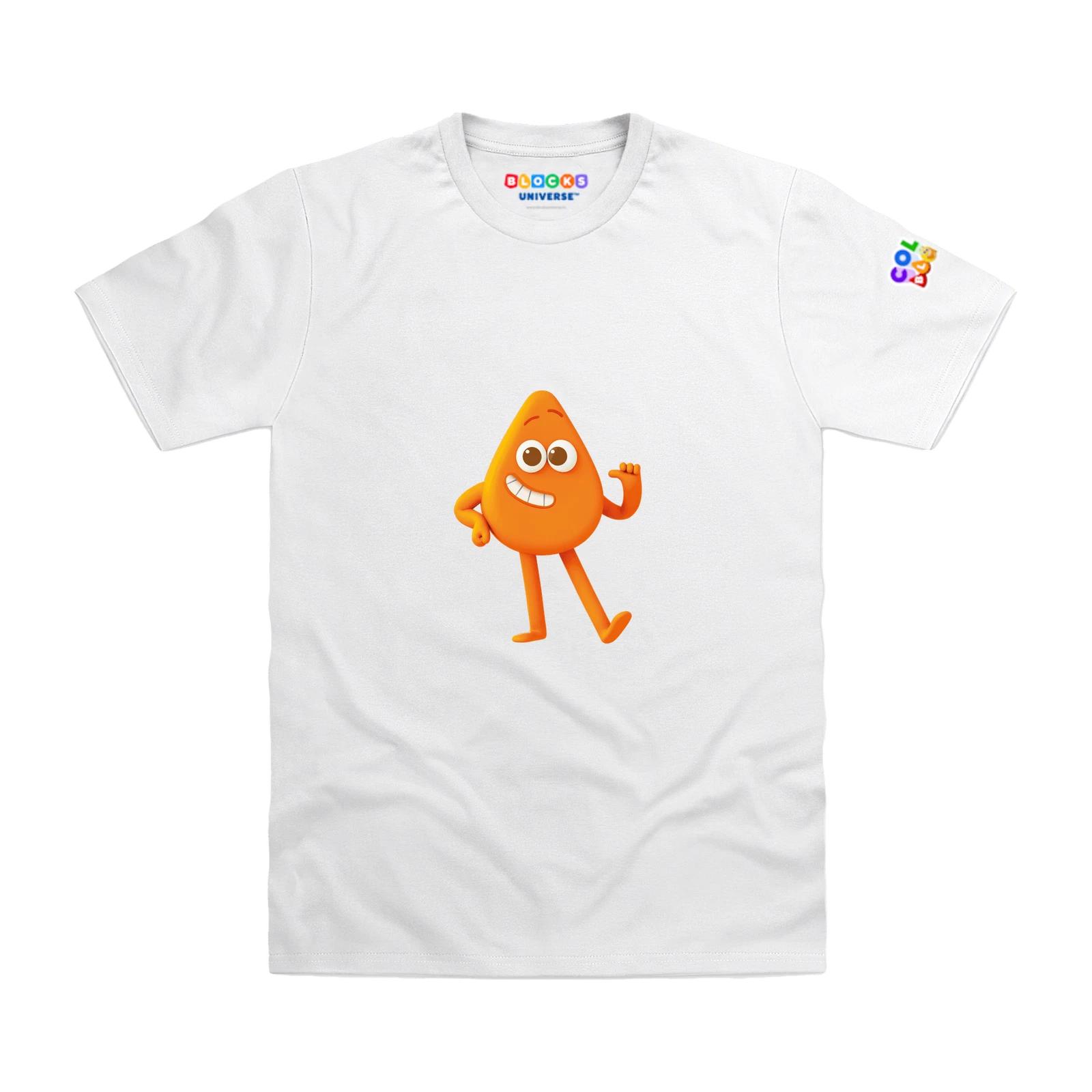 Officially Licensed Colourblocks - Colourblock Orange Kids T-Shirt 100
