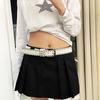 American Style Hip Hop Belt Women's Wide Waist Belt Y2k Belt Punk Wind Rivet Black All-match Ins Casual Pants Belt Now Available