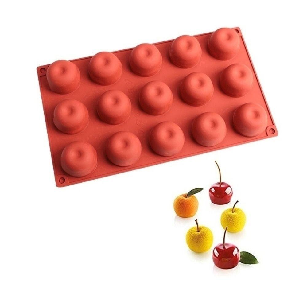 8/15-Kammer Puddingform Hitzebeständige Backform Tragbare Apfel-Silikonform Schokolade