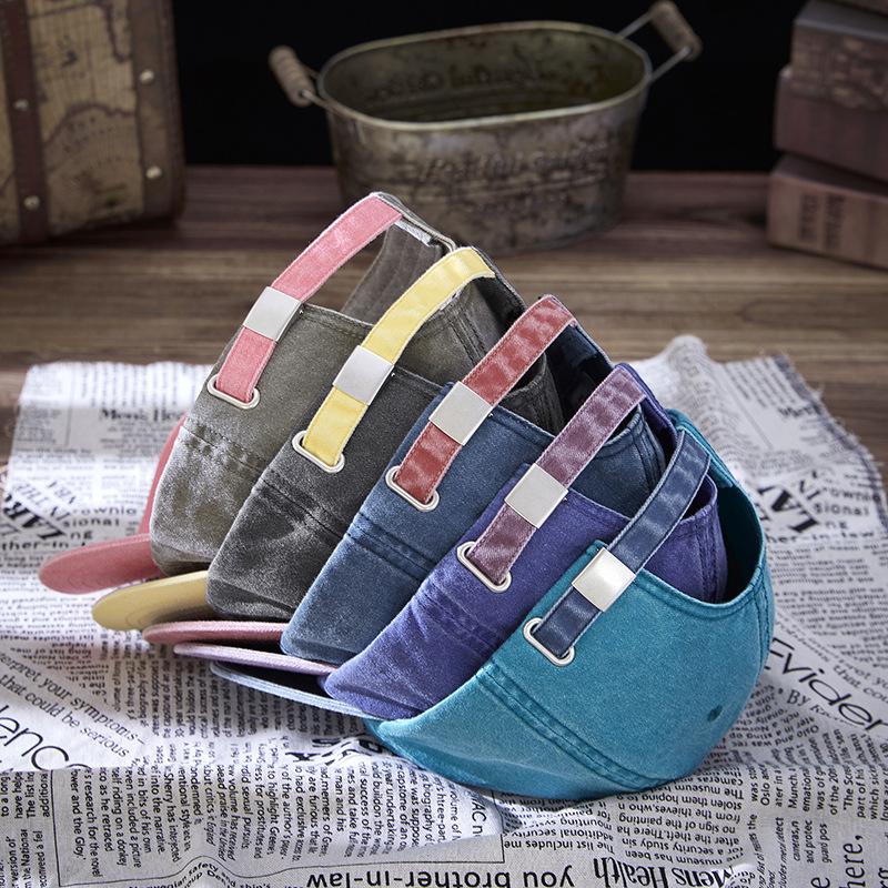 Street Retro Washed Duck Tongue Cap Spring and Summer New Men and Women Couples Sun-shading Fashion Korean Letters Embroidered Cap