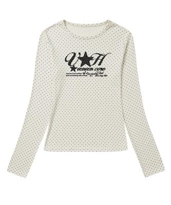 VENHIT Vh Star Logo Dot Slim Fit Long Sleeve_Cream