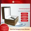 Solid Wood Painted Jewelry and Watch Box with Flip Lid - High-End Gift Packaging In Stock