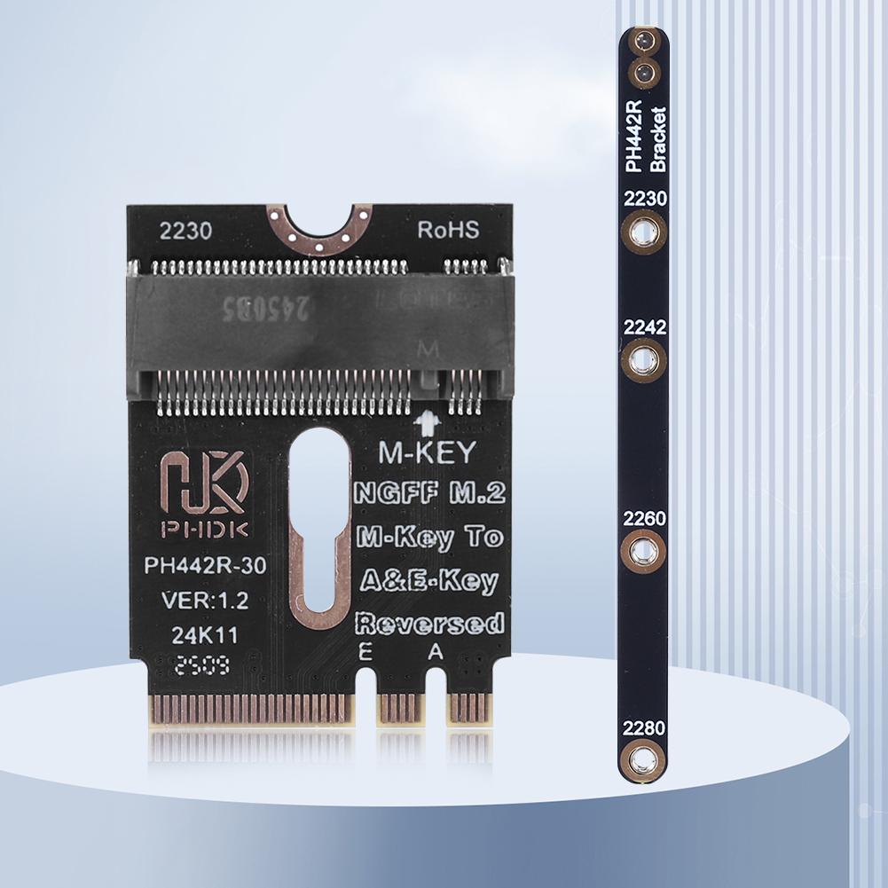 M.2 A+E To NVME SSD Adapter PCI-E 4.0 Adapter with Bracket M2 WIFI Interface for 2230 2242 2260 2280 NVME SSD