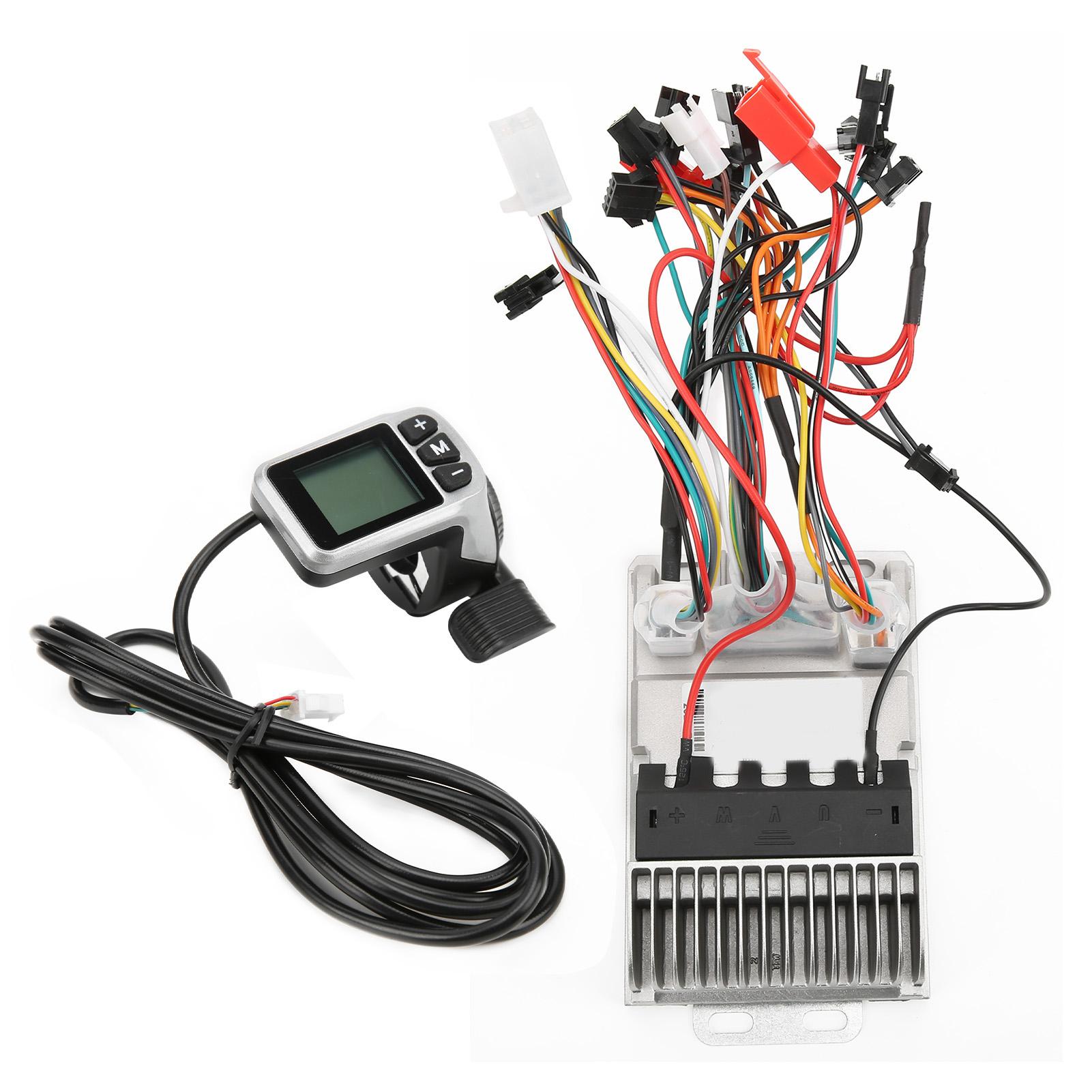 Electric Bicycle 34V/48V 500W Motor Brushless Controller Sine Wave with LCD Display Thumb Shifter