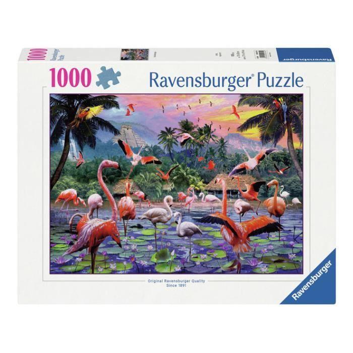 Ravensburger puzzle puzzle pink flamingos, 1000st.