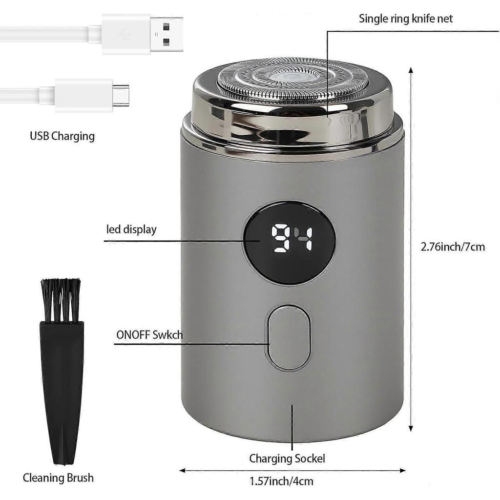 2026 Latest Model Mini Portable Electric Shaver for Man Women, USB Rechargeable Waterproof Electric Razor, Pocket Single Trimmer for Face