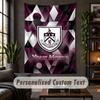 Wall Tapestry Burnley Football Print Custom Name Text Wall Hanging Home Decor