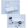 Miniature Kitchen Table And Chairs Set Wooden Dollhouses Furniture For 1/6 Scale Doll Decors