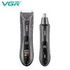 New Electric Body Hair Trimmer Full Body Washable Stainless Steel Men's Universal Shaving LCD Digital Display  Nose Hair Trimmer  Safe Trimming