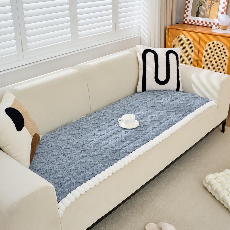 Premium One-Piece Sofa Cushion Autumn And Winter Plush Seat Cushion Does Not Lose Fur, Sofa Cover Cloth Towel Winter New Cover