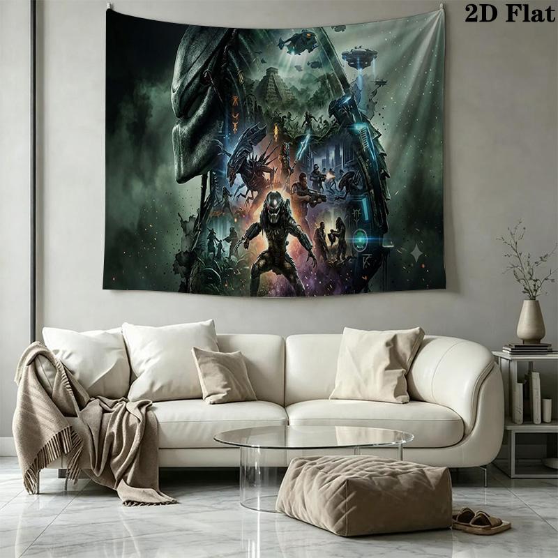 Predator Wall Tapestry Aesthetic Wall Hanging Printed Fabric Blanket Decorative Tapestries for Bedroom Living Room Home Decor