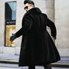 Men's Thickened Mid-Length Faux Mink Fur Coat with Cotton Padding