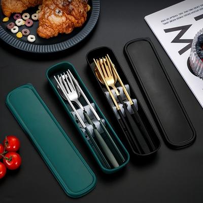 304 Roestvrij Staal Bestekset Met Opbergkoffer Koreaanse Stijl Draagbare Servies Set Keuken Servies voor Thuis Dineren