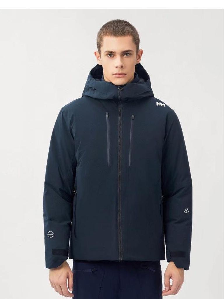 Helly Hansen HH Cross-border 25 Men's Trendy Winter Ski Jacket with Heat-sealed Hood and Windproof Down.