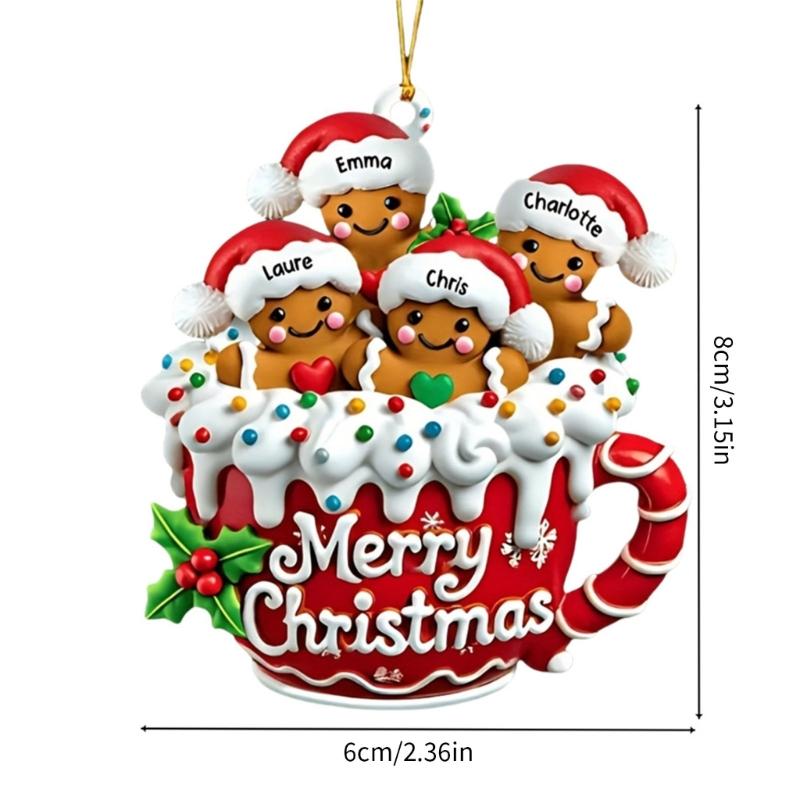 Shatterproof Christmas Cookie Decorations Decorative Acrylic Hanging Pendant For Indoor Outdoor Christmas Tree