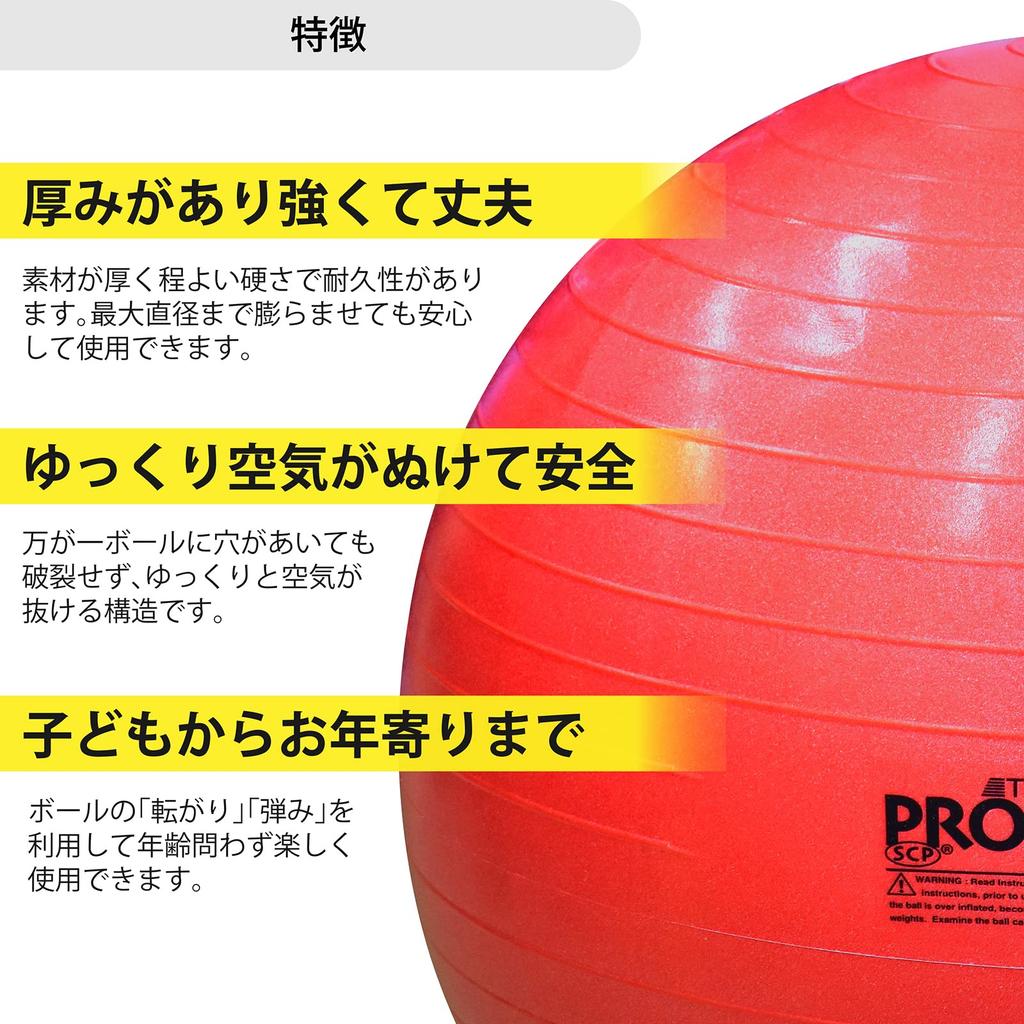 Theraband Balance Exercise 5cm Includes Core and Rehabilitation Ball, Ball, Diameter, Red, SDS-55, Instructions, Heavy-Duty Chair-Compatible,