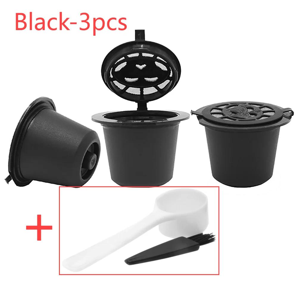 Refillable Reusable Nespresso Coffee Capsule Reutilisable Nespresso Pods with a Spoon a Brush Plastic Coffee Spoon for Cafe Bar