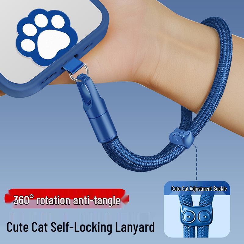 High-End Adjustable Self-Locking Anti-Lost Polyester Mobile Phone Lanyard Wrist Strap.