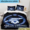 Custom Name Zenit Football Bedding Set 3PCS Duvet Cover Closure Includes 1 Duvet Cover & 2 Pillowcases for All Seasons Bedroom Decor