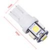 10Pcs Білий T10 Wedge 5-Smd 5050 5W5 Світлодіодний індикатор номерних знаків
