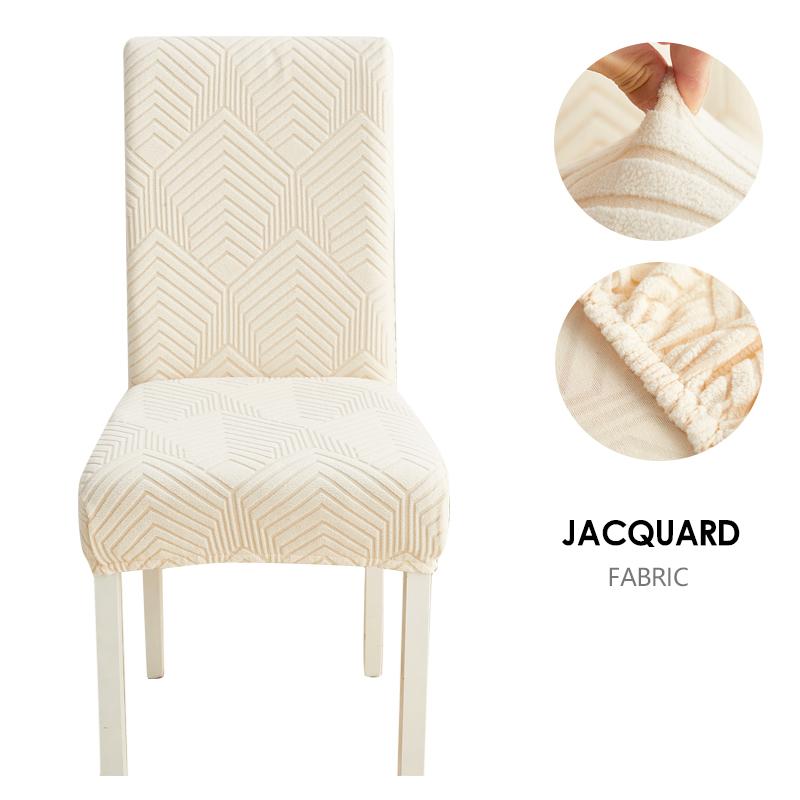 Dining Chair Cover Jacquard Parsons Chair Furniture Protector Stretch Chair Covers For Dining Room, Restaurant, Kitchen, Party