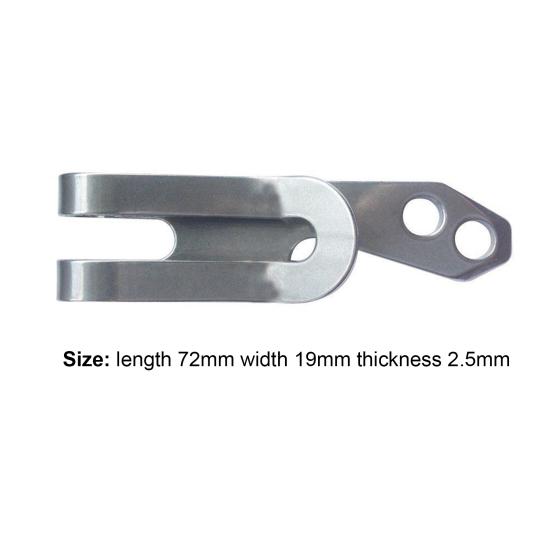 Pengeklemme multifunksjon mini rustfritt stål smal lommebok Minimalistisk karabinkroker