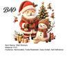 No Residue Seasonal Wall Decor Cute Santa Snowman Christmas Decals, Removable PVC Stickers with Festive Indoor Holiday Decorations Elf Gift Elements,