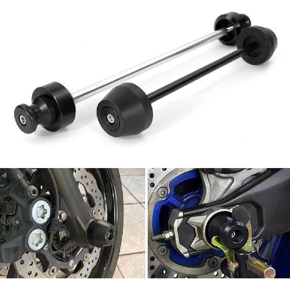 Xitomer Front and Rear Axle Sliders & Swing Arm Stand Bobbins Fit for MT-07 2014-2024 & FZ-07Motorcycle Front and Rear Axle Sliders CNC Aluminum