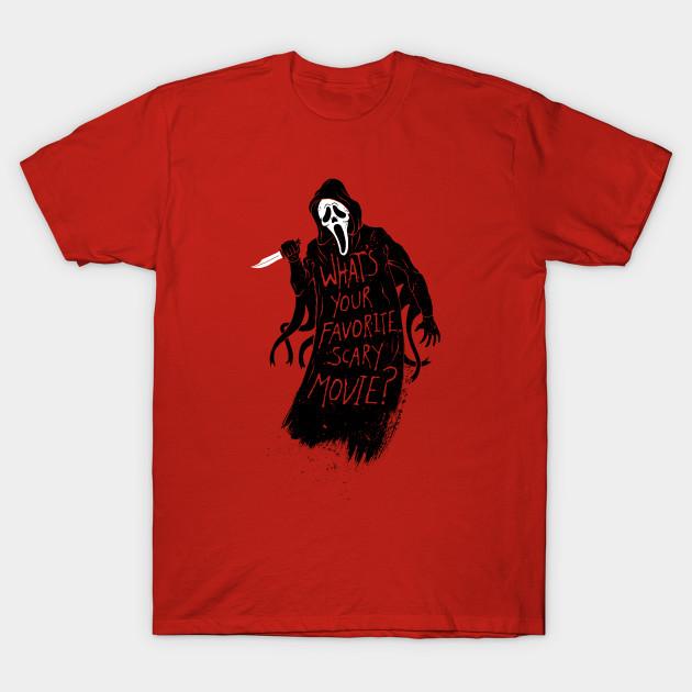 Men Black Print T-shirt Horror Movie: Quiz Time No-Cut Transfer Paper Print Cotton Tshirt 3XL красный