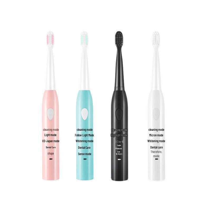 Waterproof Sonic Electric Toothbrush: USB Rechargeable, Soft Bristles, 5 Modes, Suitable for Couples