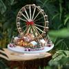 Enfeite de Roda Gigante com Base Estável Embutida, Decoração de Árvore de Natal em Acrílico com Efeito 3D, À Prova d'Água e de Umidade, Presente de Feriado
