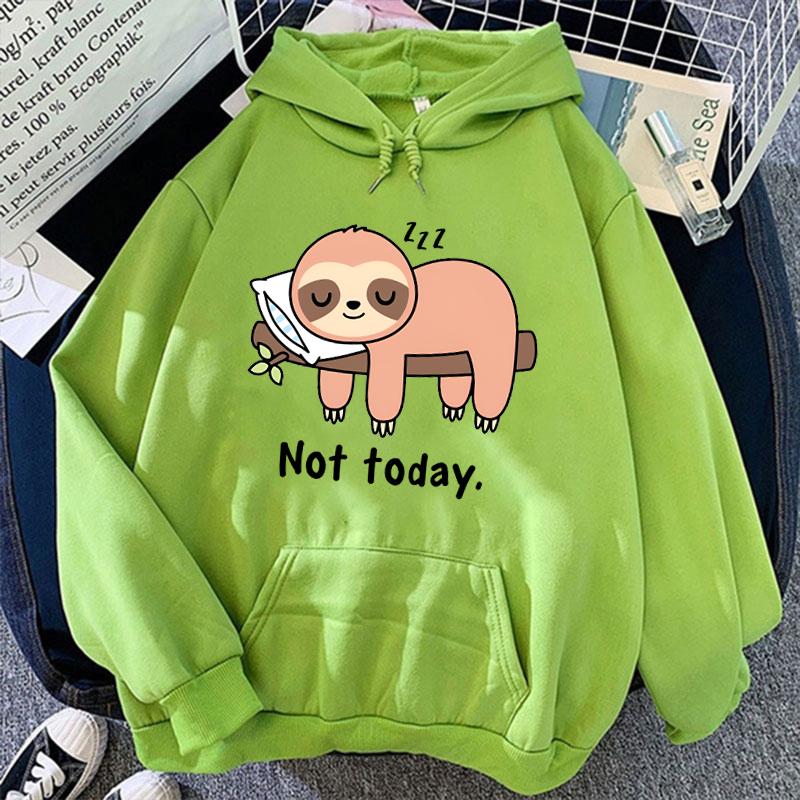 (Unisex-Kapuzenpullover)New Sloth Not Today Print Hoodie Sweatshirts Unisex Damen Kapuzenpullover Unisex Langarm Hoodie Tops