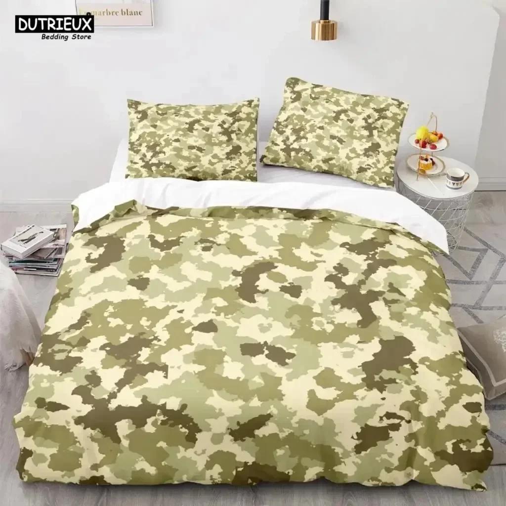

New 3D Print Modern Camouflage BComfortable Duvet Quilt Cover Pillowcase Bedding Set Children Bedroom Decoration Home Textile 135x200cm
