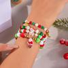 4pcs/set Christmas Tree Christmas Beads Bracelets Santa Christmas Jewelry  Girl