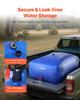 Water Storage Bladder, 540L Portable & Collapsible Water Storage Bag, Wear-Resistant 1000D PVC Soft Waters Bag, Leakproof Camping Tank Containers for