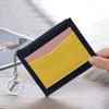 Schoolbag Korean version splicing women's wallet, multi-card zipper card bag, keychain small wallet, women's change bag