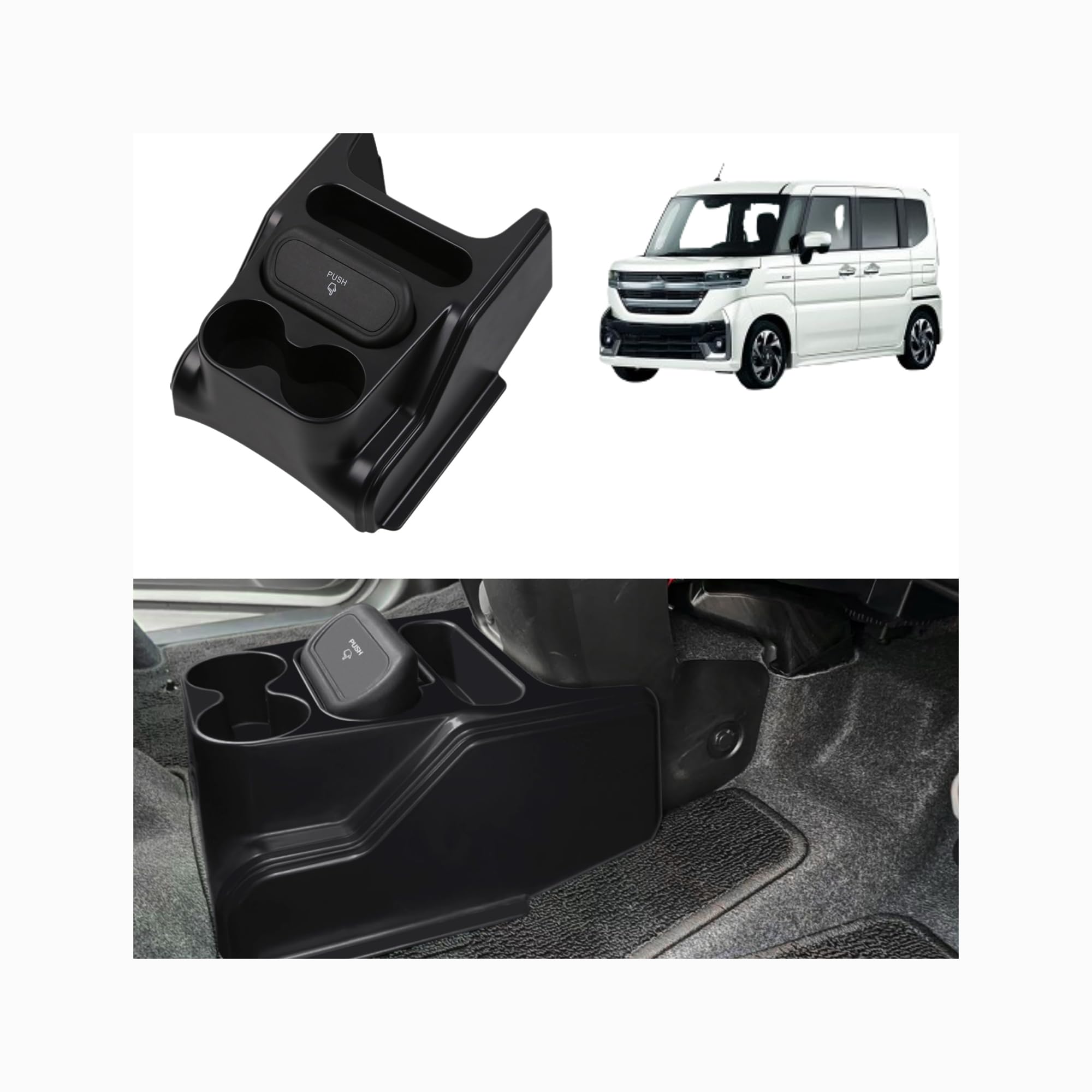 

DodoxDIY Compatible with New Spacia Custom Spacia Console Car Storage Trash Interior Parts for MK94S and MK54S Accessories, Box, Box, Can, чёрный