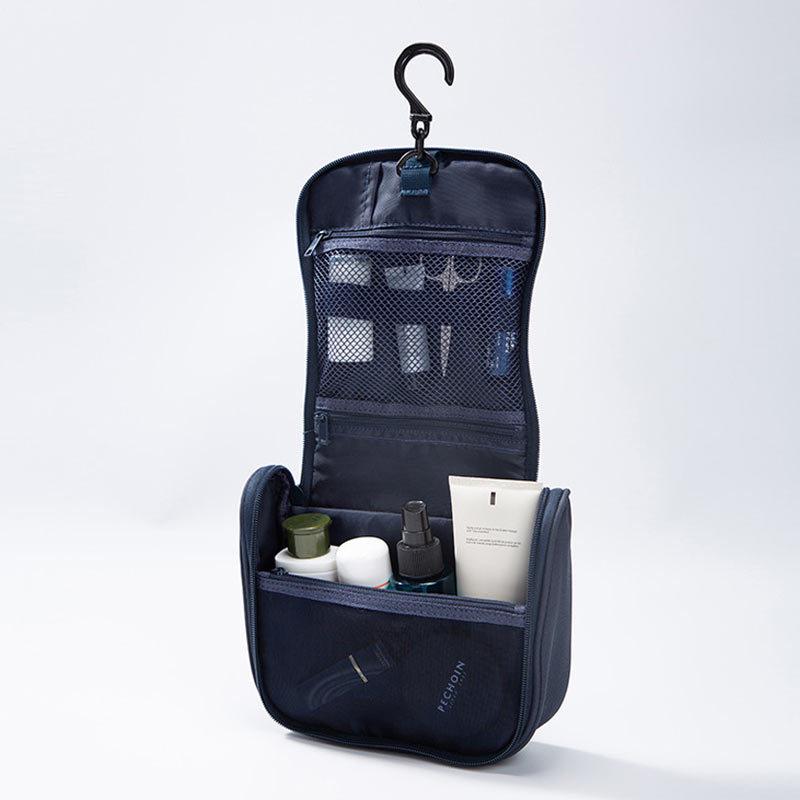 MUJI Style Rectangular Cosmetic Bag - Quality Portable Clutch & Coin Purse, Toiletry Storage with Buckle