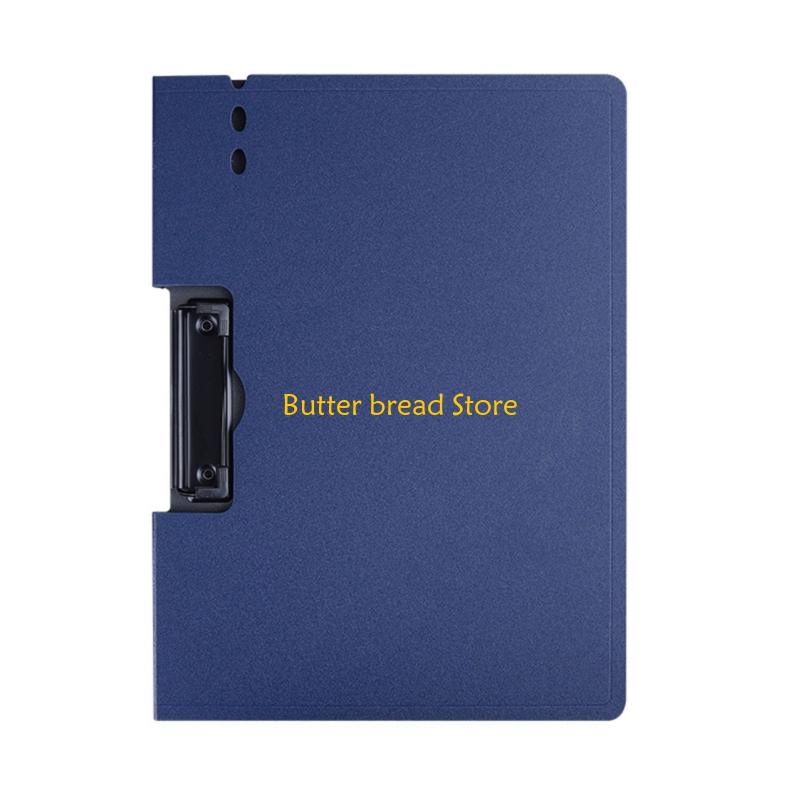 W89C Standard Size Flipping Clipboard Folder With Metal Clip File Organiser wth Writing Board For School Office 12.6x9.25In