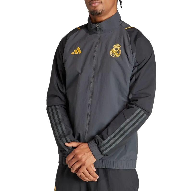 Adidas Real Madrid 23/24 Season Slim Fit Zip Collar Long Sleeve Jacket Men Jackets IB0044