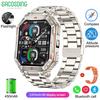 SACOSDING Rugged GPS Smart Watch 2.01" HD Screen 3ATM Waterproof Bluetooth Call Men Smartwatch GPS Positioning Compass Flashlight